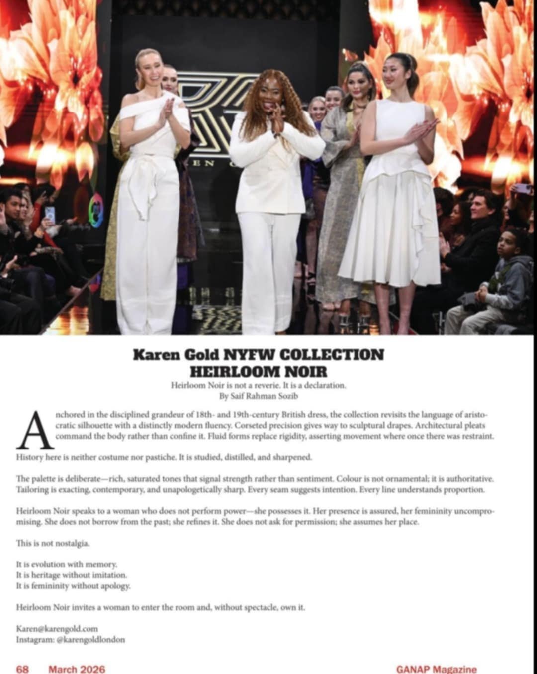 Karen Gold Showcases “Heirloom Noir” at New York Fashion Week